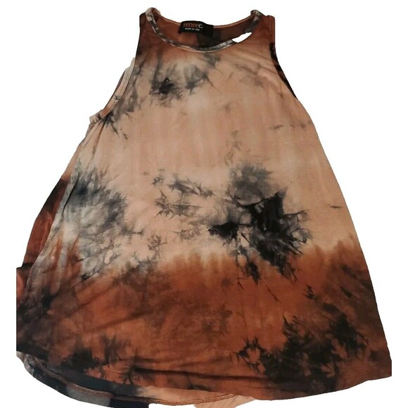 retro-inspired tie-dye Tank Top By renee C 100% Cotton  USA BOHO RETRO Style  Sm - Picture 1 of 7